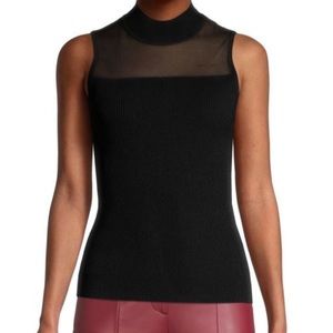 Milly Sheer Yoke Shell Top size medium